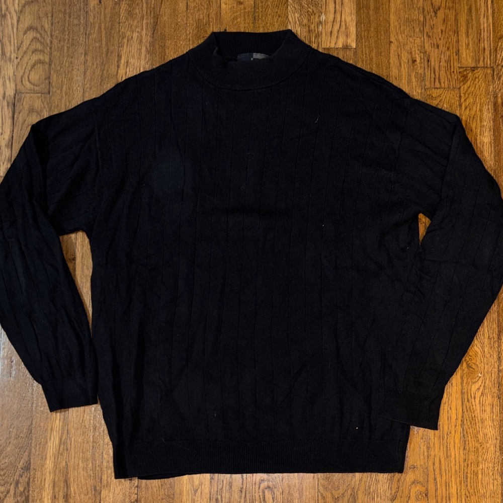 J. Ferrar Men’s Sweater, Excellent Condition! Size X-Large Tall, Black Crewneck